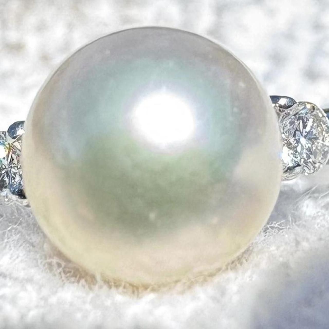 Women's Ring - Silver/White – Solid 900 Platinum … - image 1