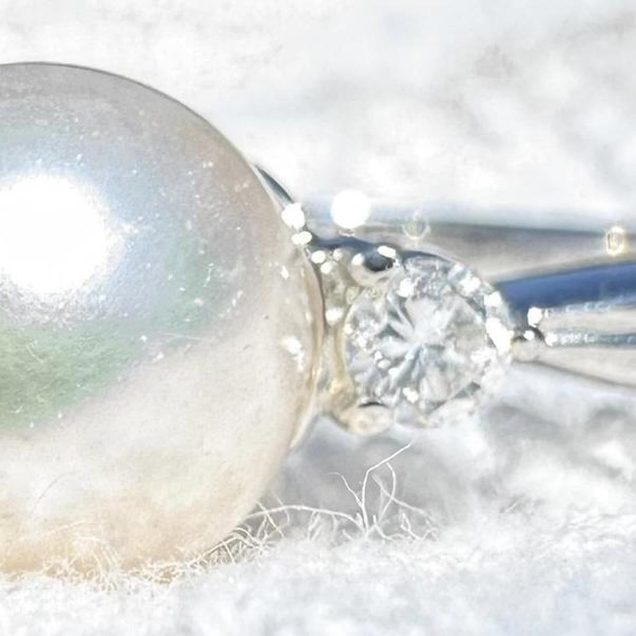 Women's Ring - Silver/White – Solid 900 Platinum … - image 4