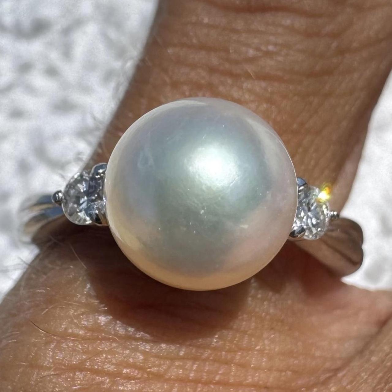 Women's Ring - Silver/White – Solid 900 Platinum … - image 6