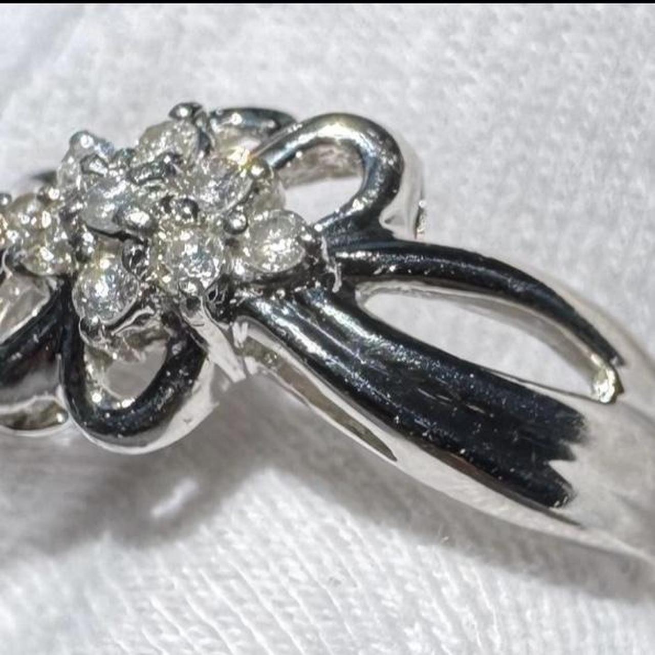 Women's Ring - Silver – Solid 850 Platinum Natura… - image 3