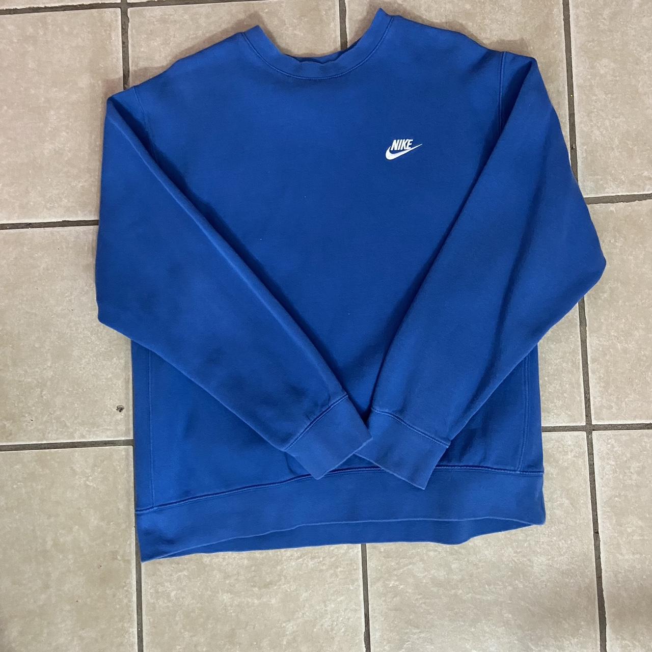 mens blue nike crewneck