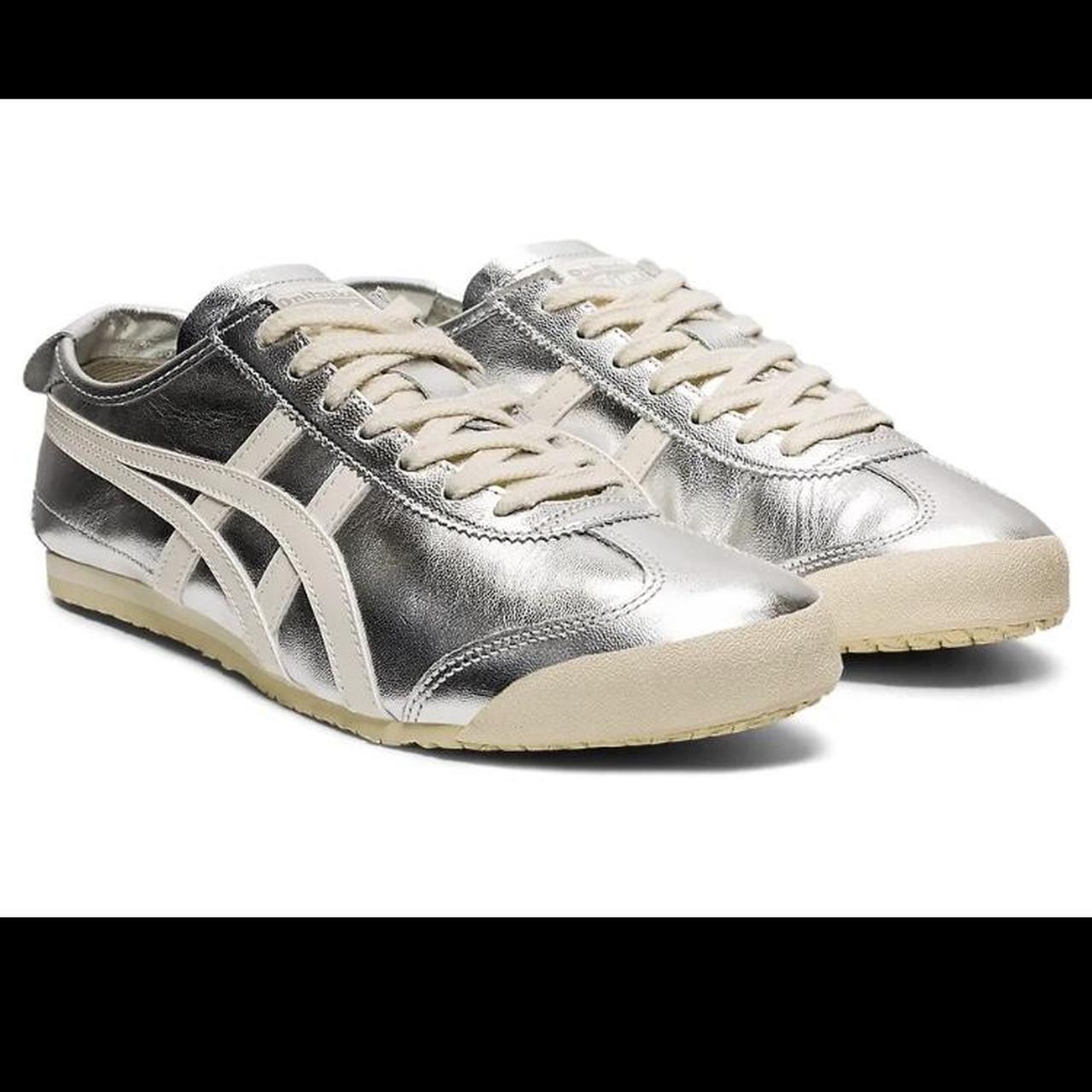 Onitsuka Tiger Women's Silver Trainers | Depop