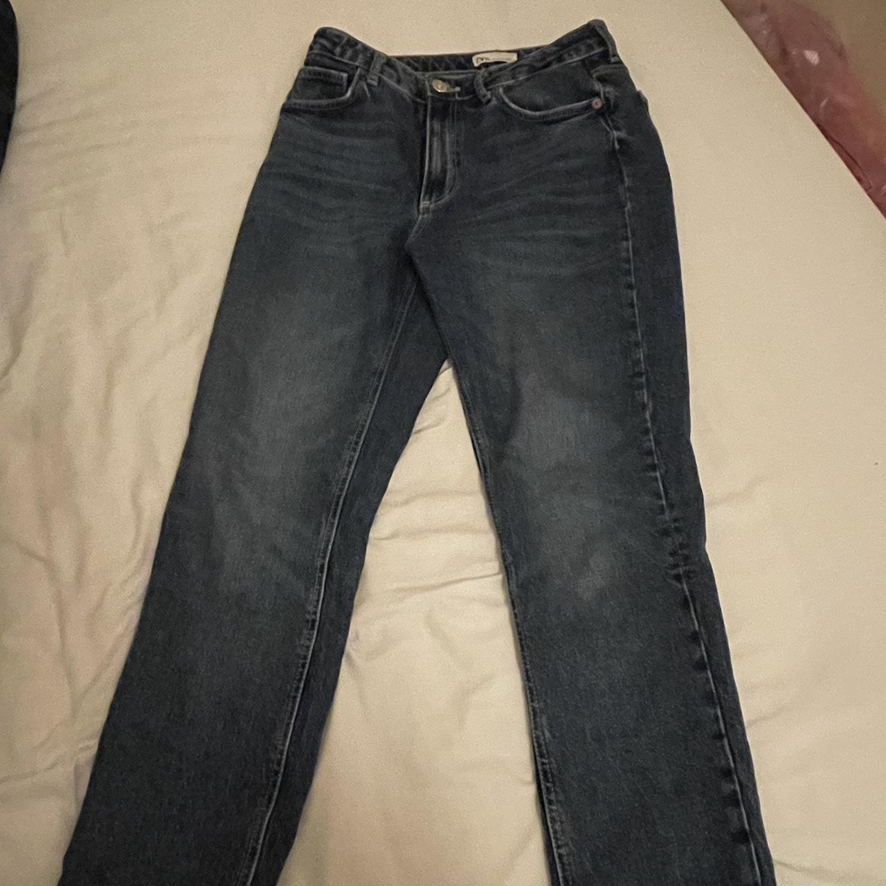 Zara size 12 straight jeans. Worn twice too long for me - Depop