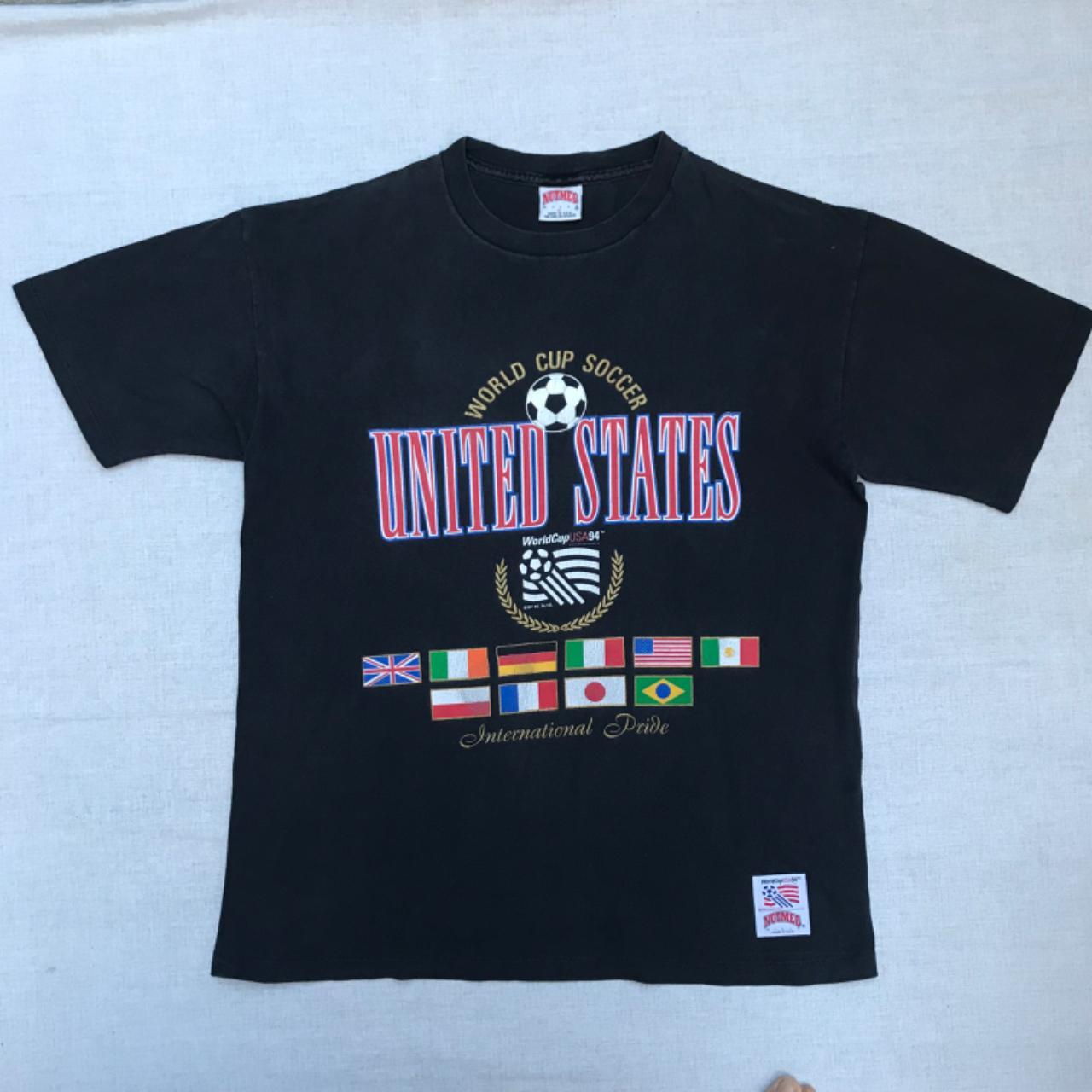 Vintage black USA soccer shirt. Official World Cup... Depop