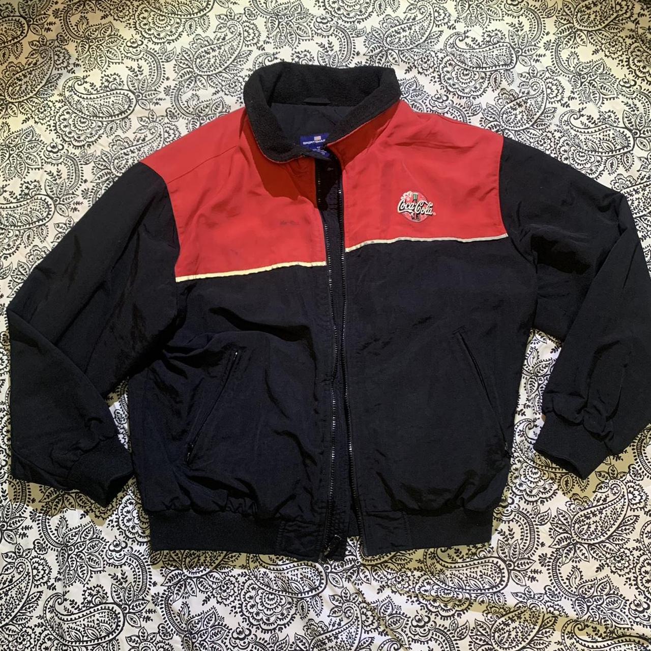 Coca Cola Delivery Fleece lined Sportsmaster Jacket... - Depop