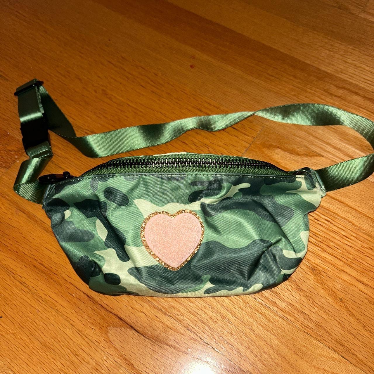 Stoney Clover lane army green Fanny pack with a pink... Depop