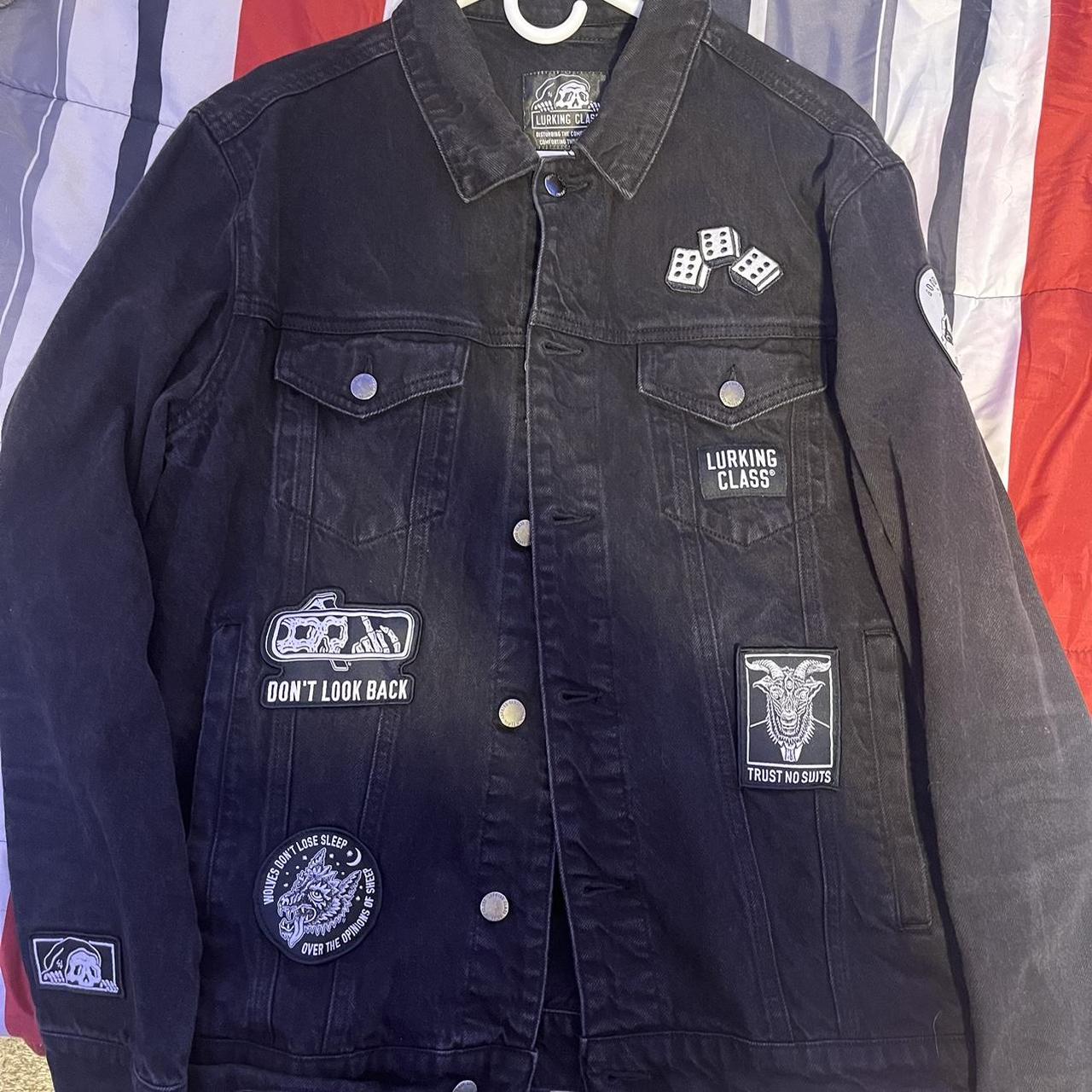 LURKING CLASS VISCIOUS BLACK DENIM JACKET SIZE M. I... - Depop