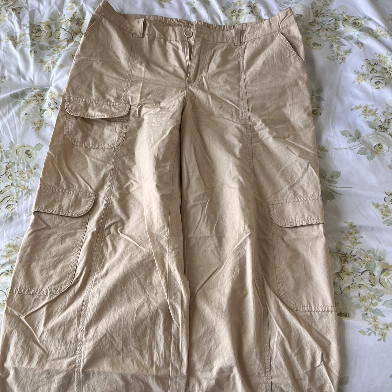 wild fable parachute cargo pants - Depop