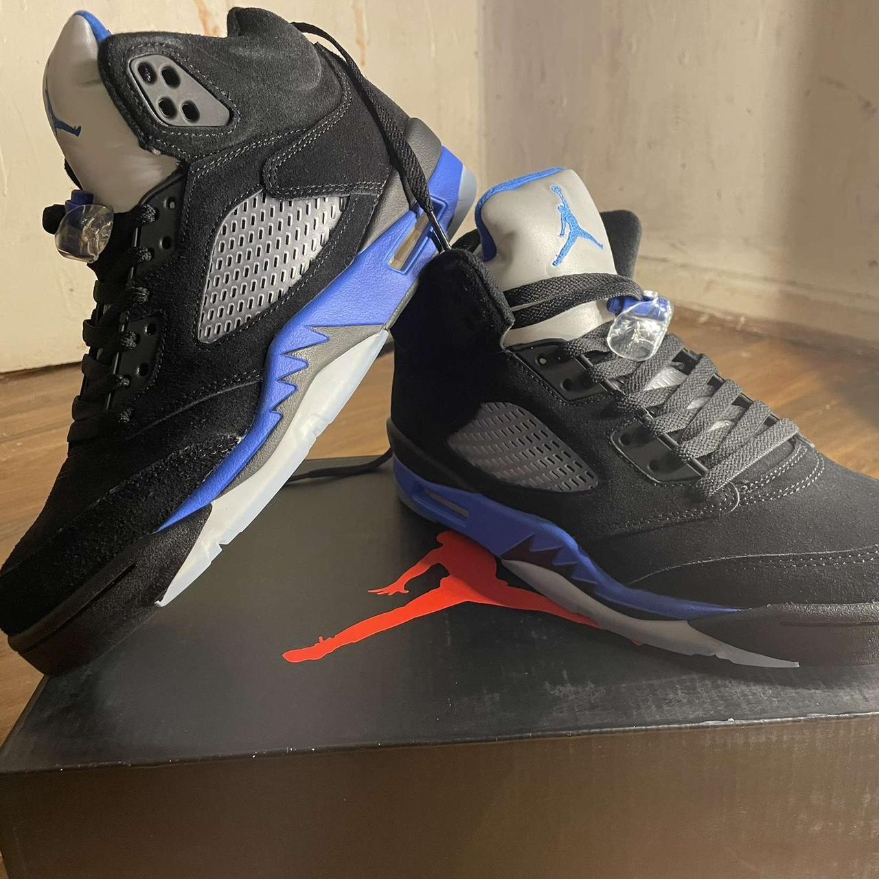 Jordan 5s racer blue Size 8 Includes stockx... - Depop