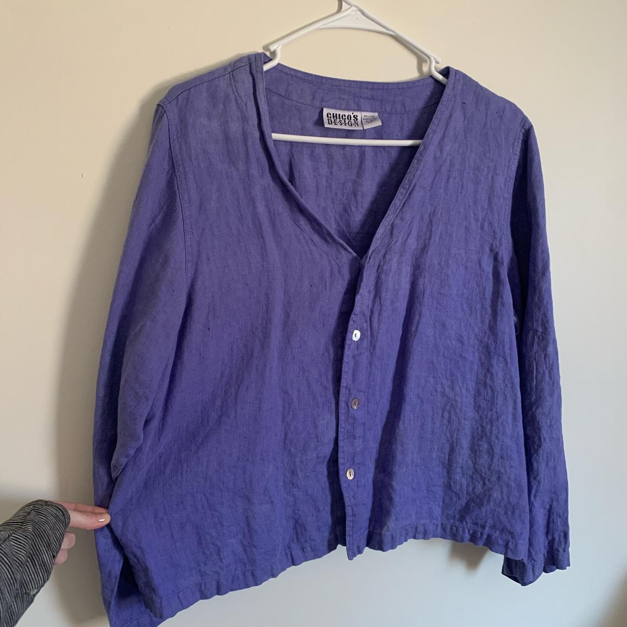 Chico's Women's Purple Blouse | Depop