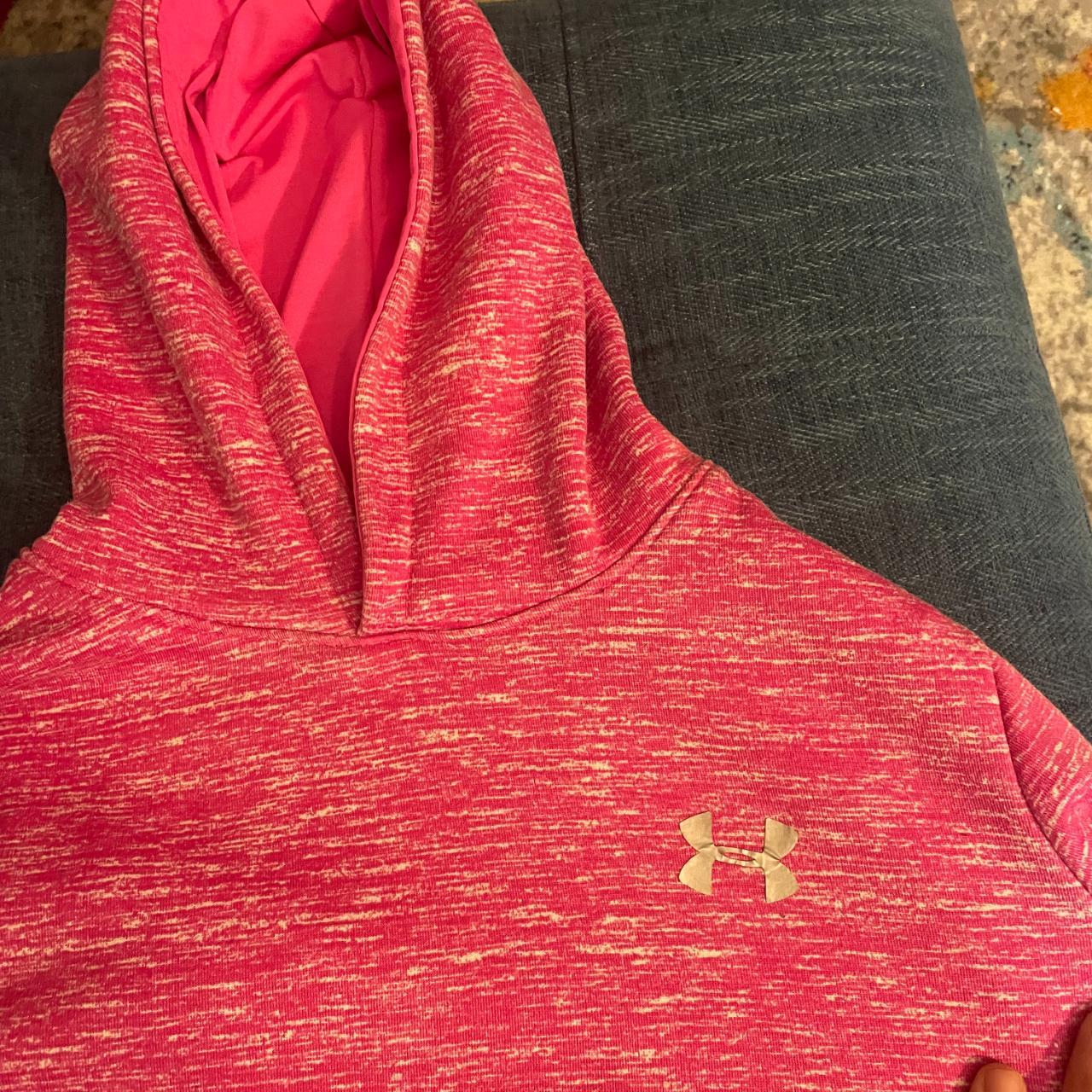 UNDER ARMOUR Pink Woman's Hooded Sweatshirt. Size... Depop
