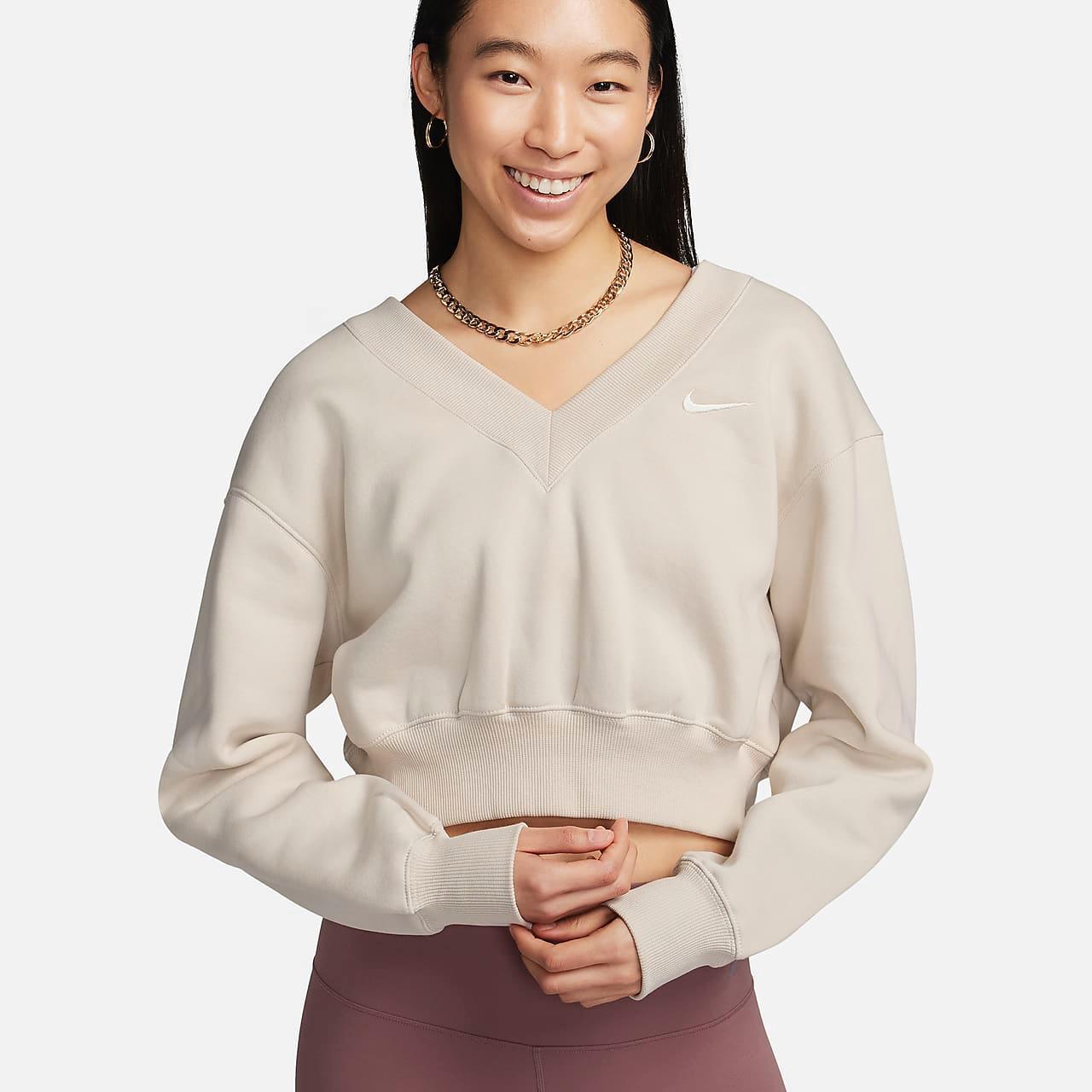 womens cropped nike sweatshirt