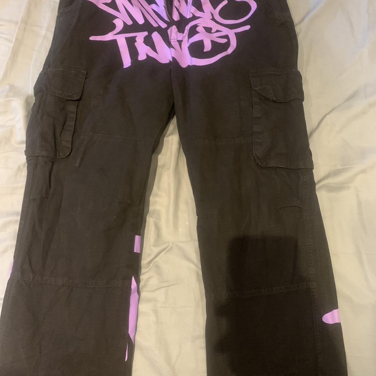 Minus Two cargos - black and purple - Depop