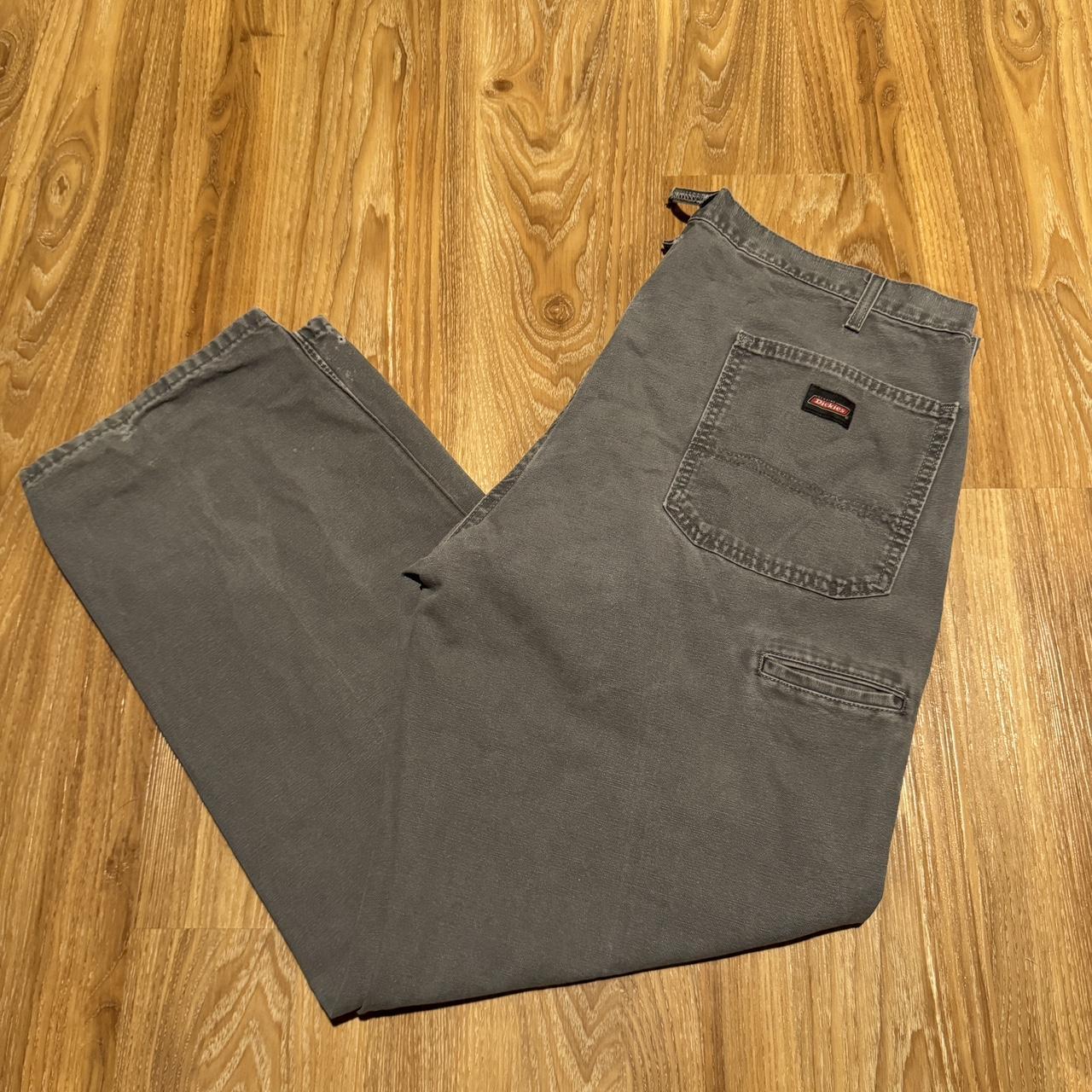 Dickies grey work pants Size 42x32 Good... Depop