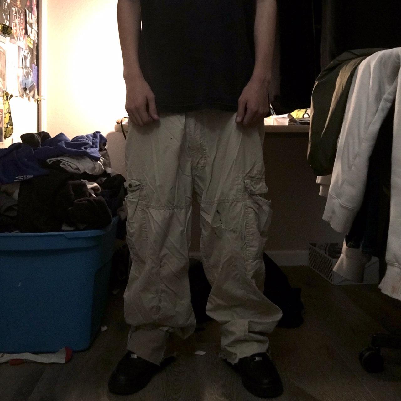 Urban pipeline parachute pants A lot of sewing on it... - Depop