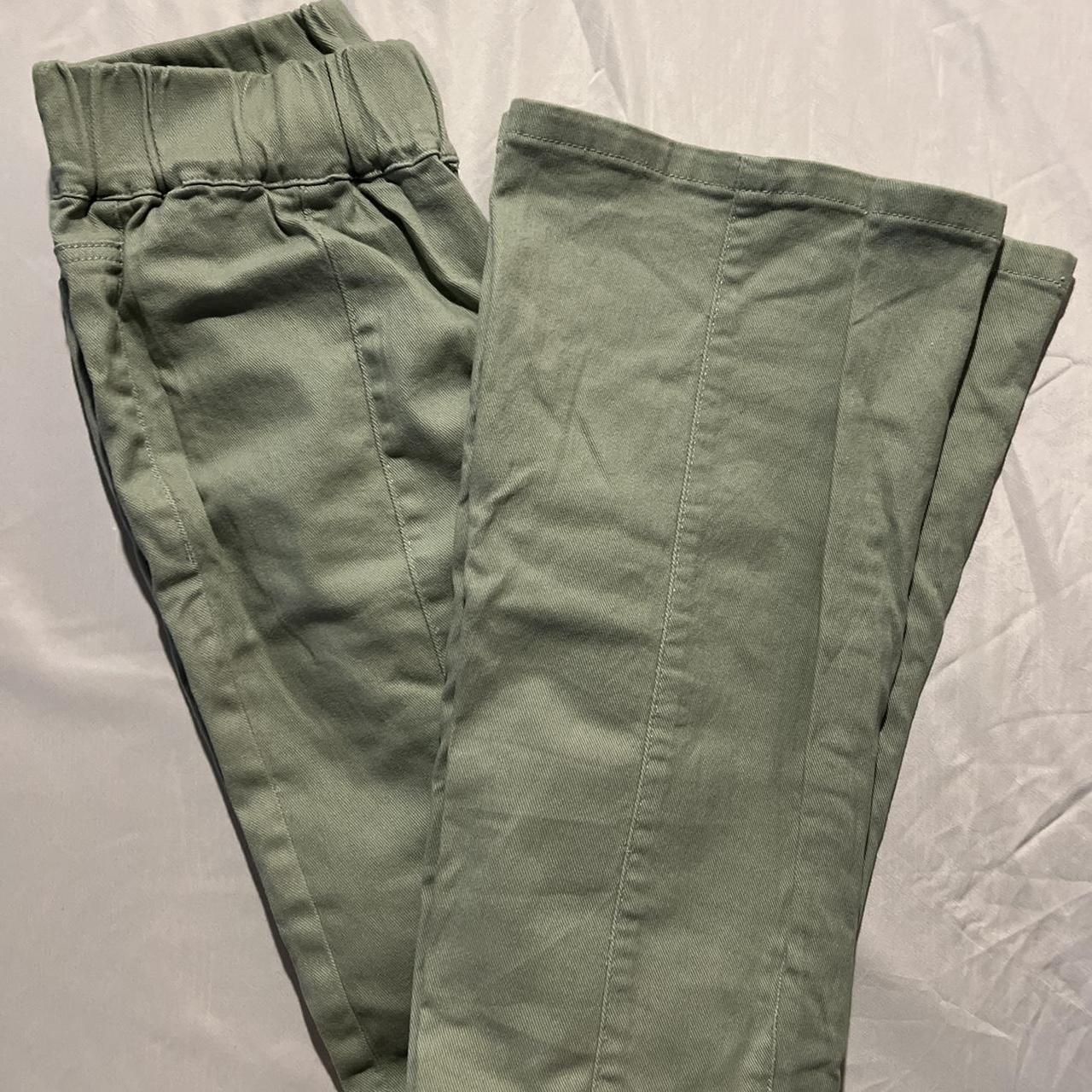 Sage green denim jeans (Brand new/never... - Depop