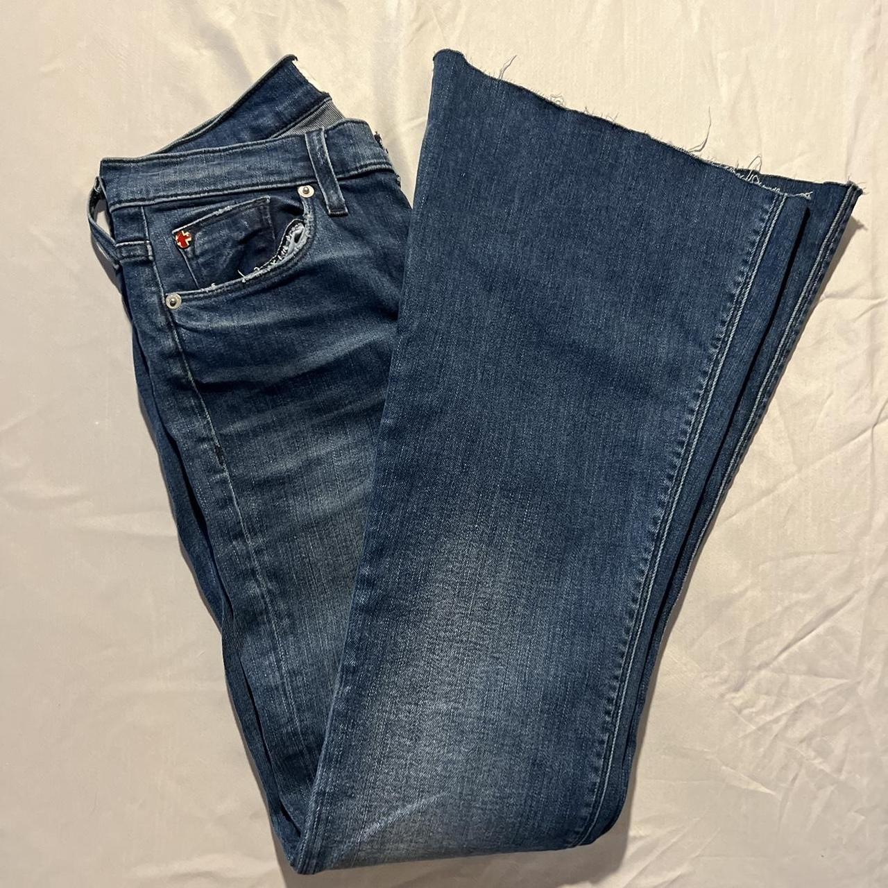 vintage bootcut dark wash jeans... - Depop