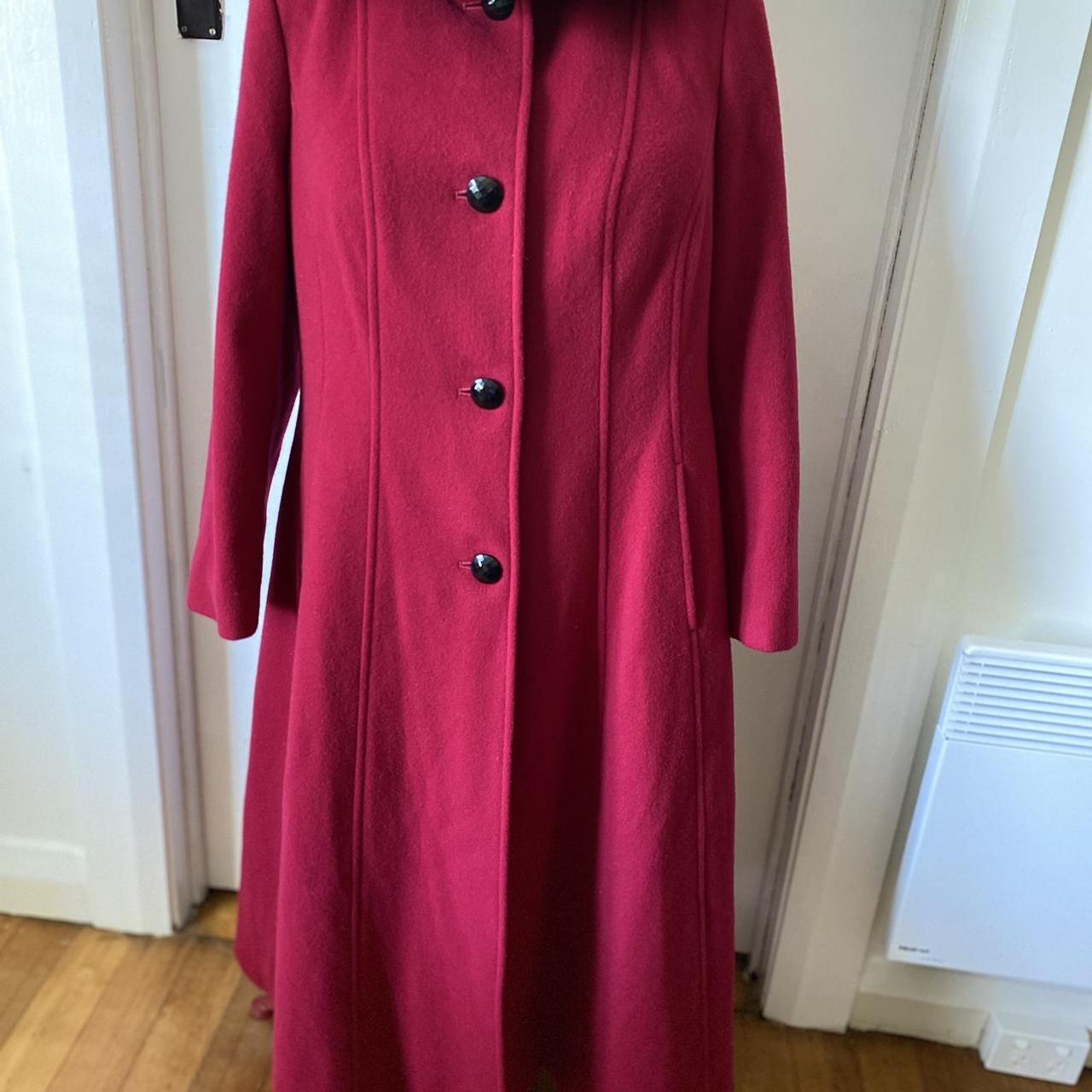 Jacques Vert Long red coat. Excellent condition and. Depop