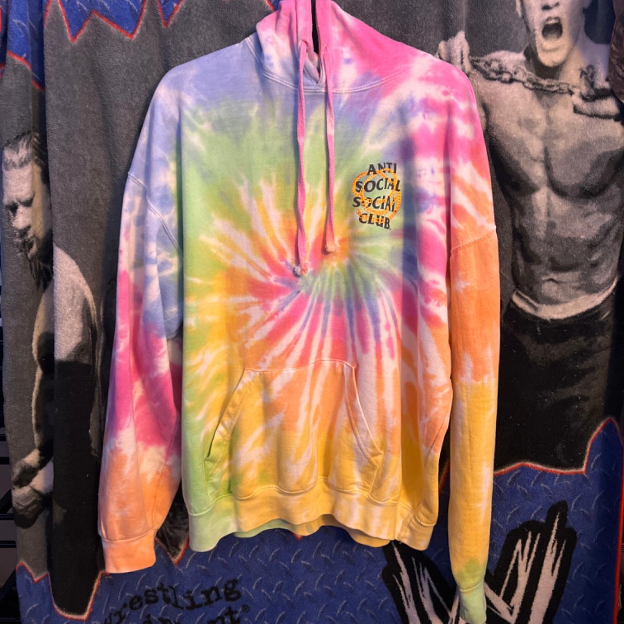 Anti social social 2024 club rainbow hoodie