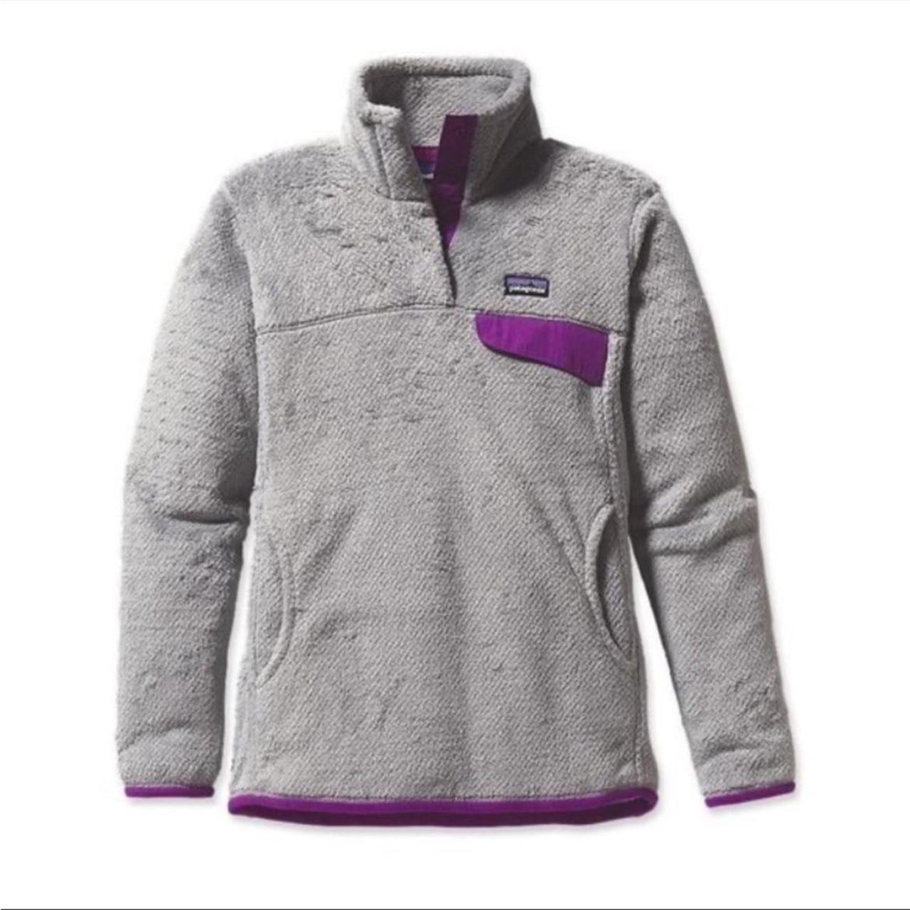 Patagonia grey 2025 and purple pullover