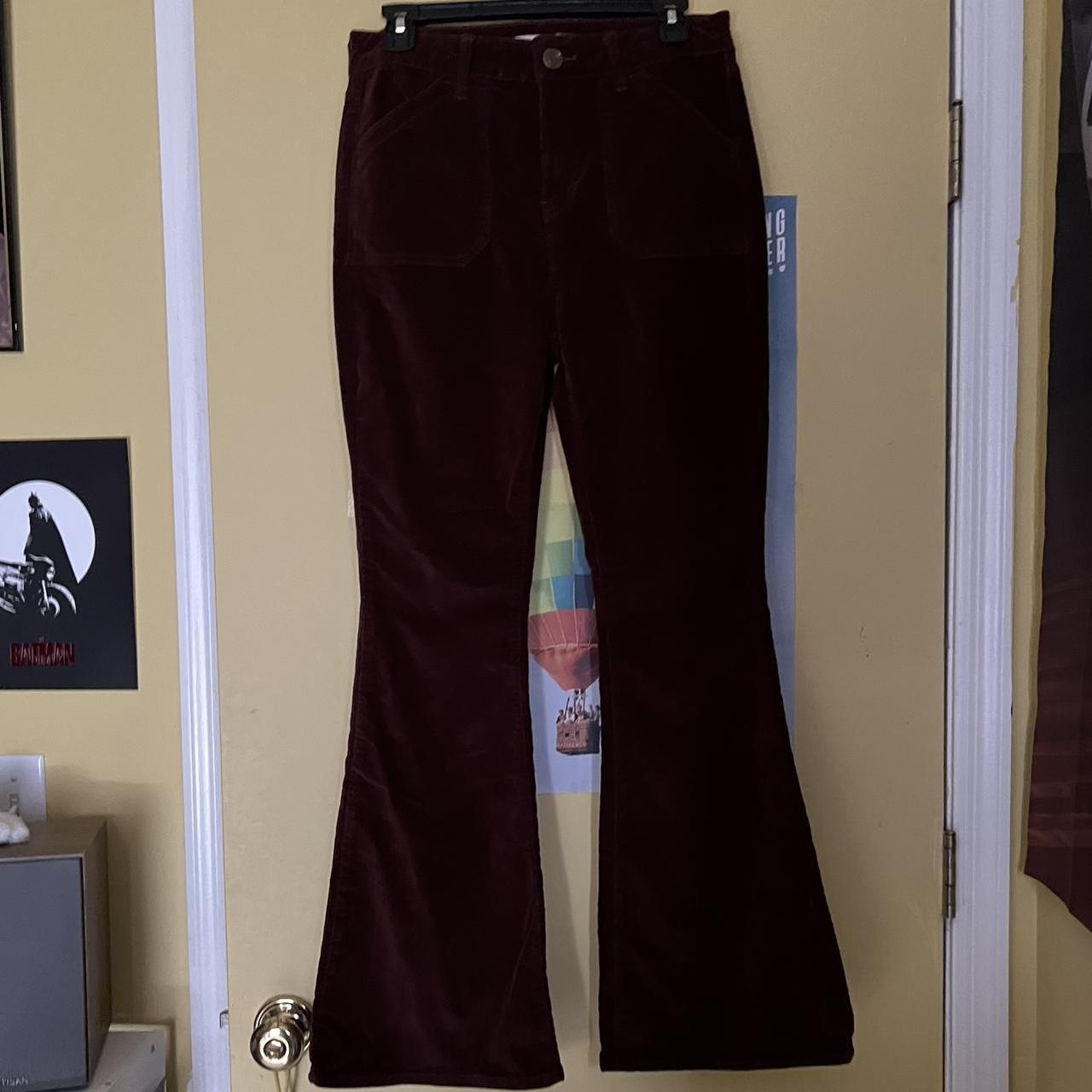 wts • kohl’s juniors so burgundy/brown corduroy... - Depop