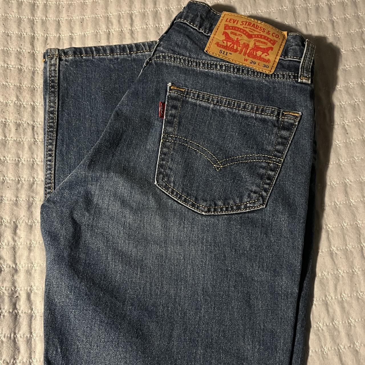 Levi’s 511 navy blueish denim jeans 29x30 straight... - Depop