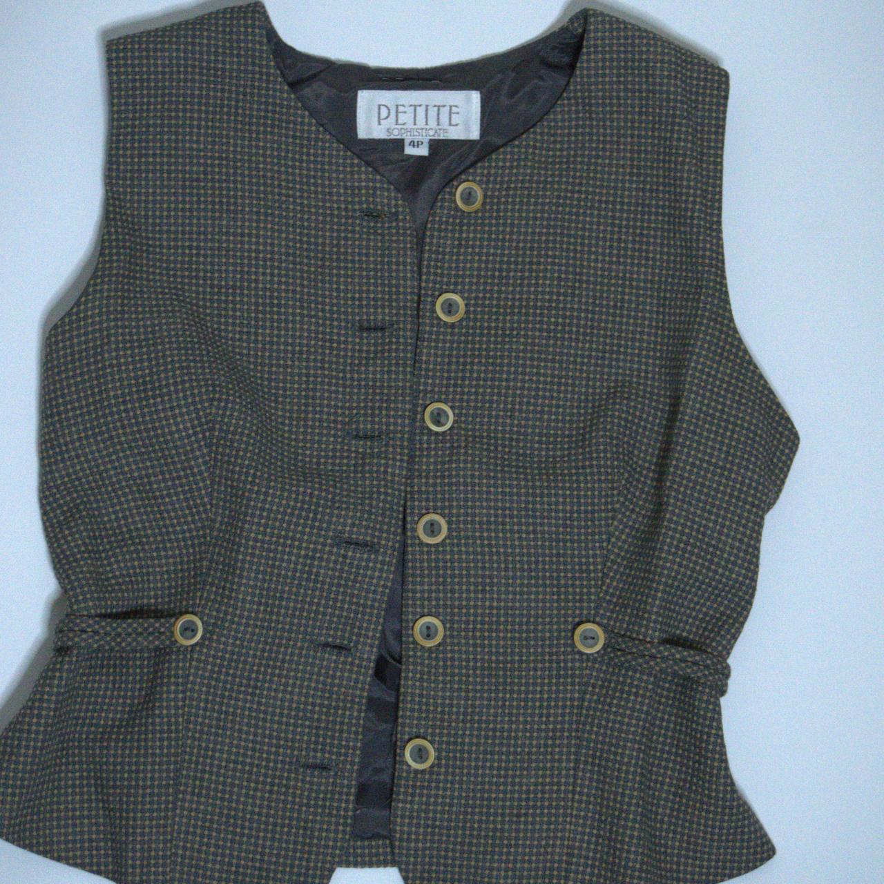 Vintage Petite Sophisticate Vest - All buttons work... - Depop