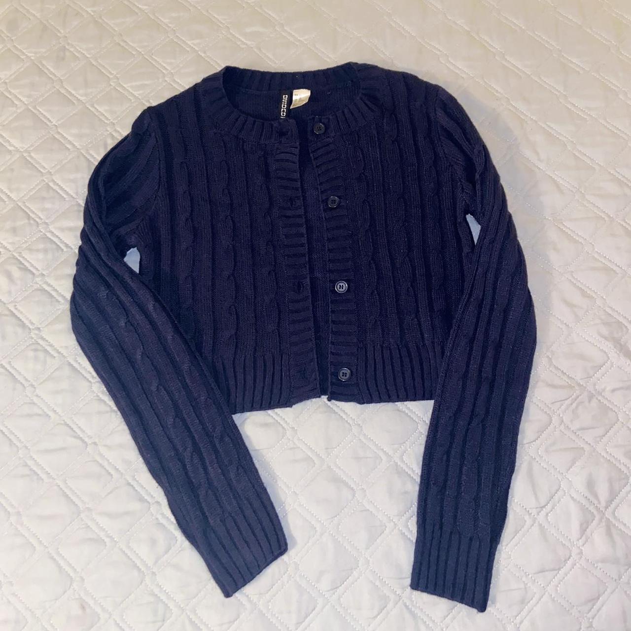 XS Navy Blue Cardigan - Depop