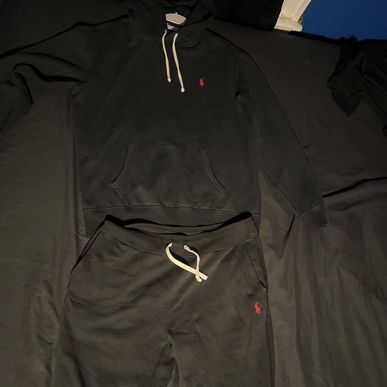 Polo Ralph Lauren Black And Red Fleece Tracksuit