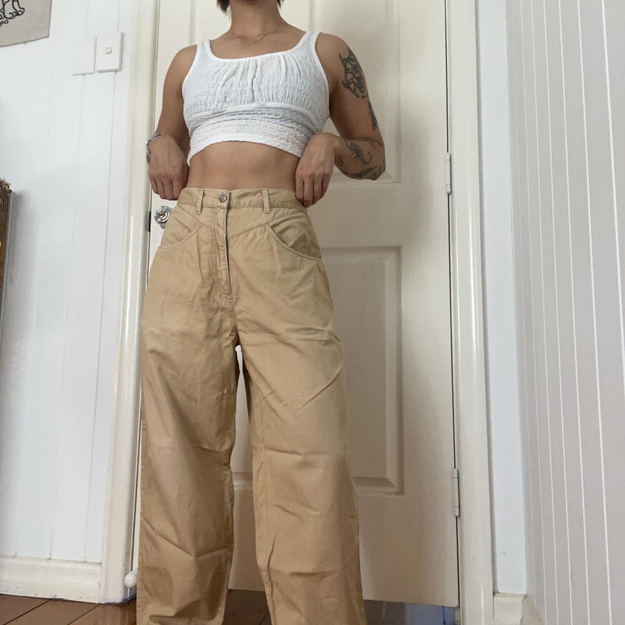 United Colours of Benetton 90’s baggy chino pants... - Depop