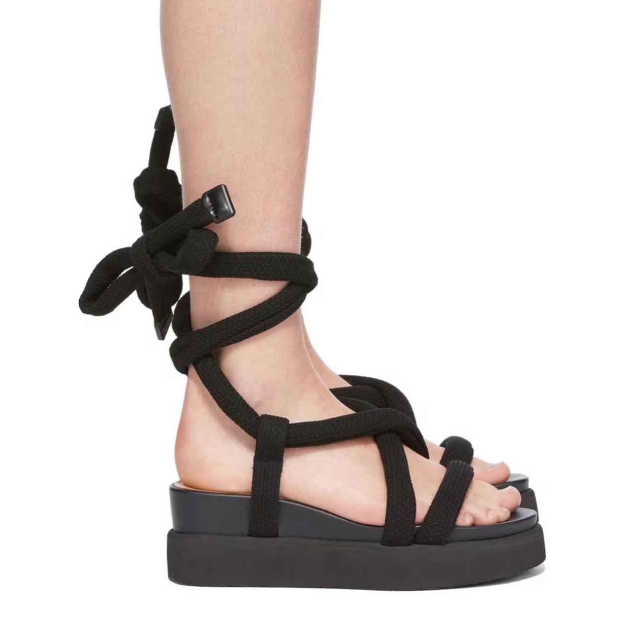 ★追跡&関税込【ISSEY MIYAKExUNITED NUDE】FIN SANDAL Issey Miyake Black United Nude Edition Fin Flat Sandals
