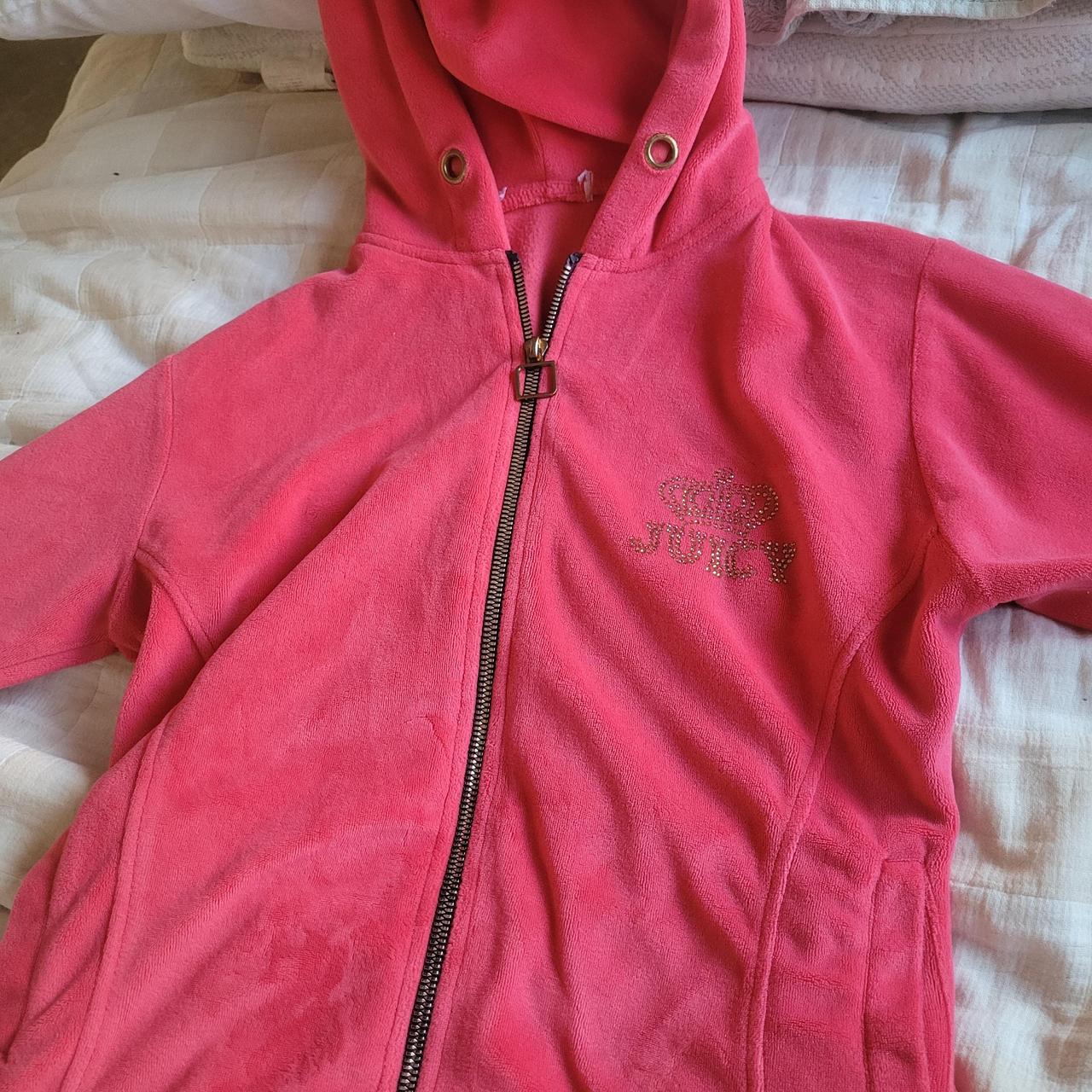 Pink juicy couture y2k hoodie with pockets size medium - Depop