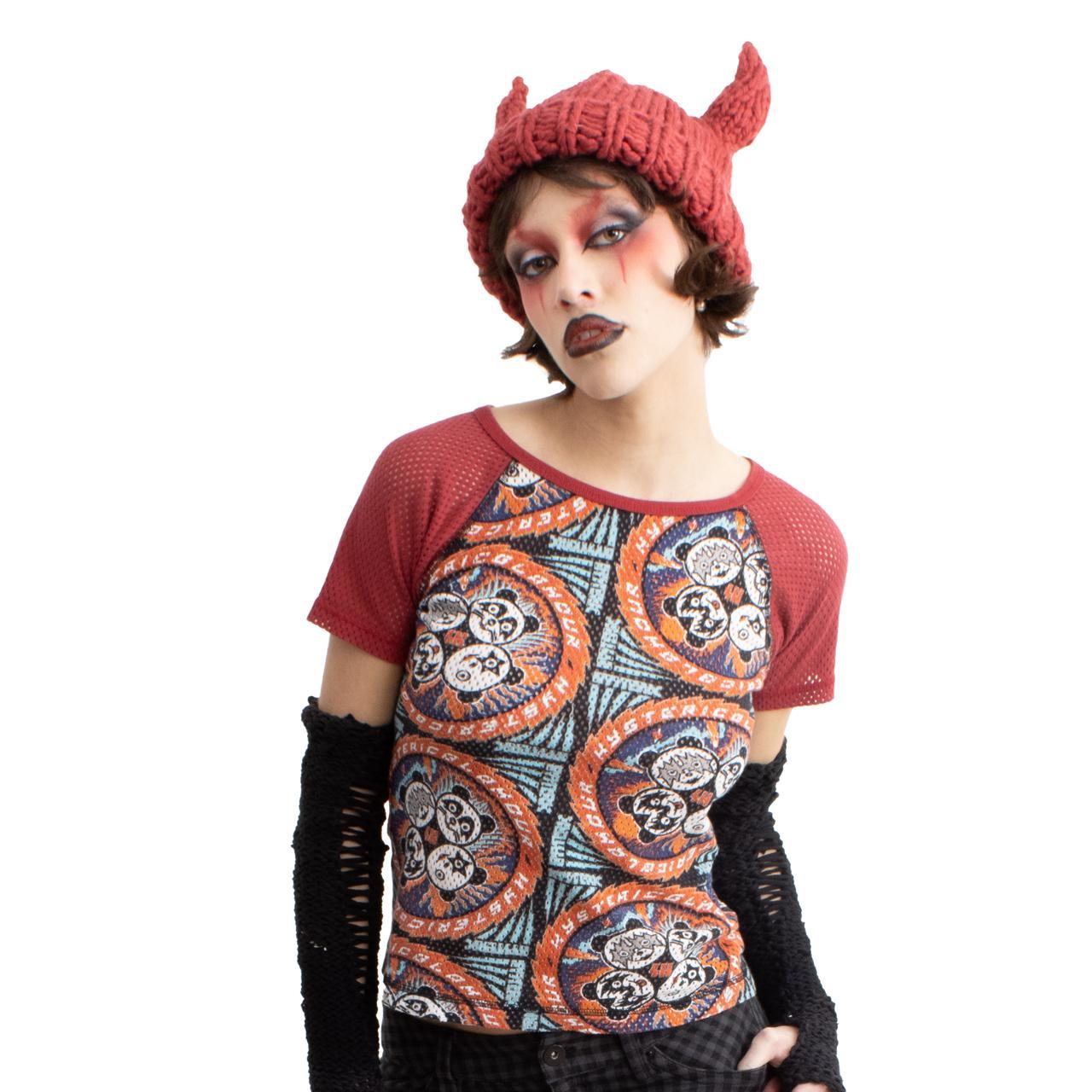 トップス vintage hysteric glamour panda knit Hysteric Glamour Panda Embroidered Purple Knit Long Sleeve