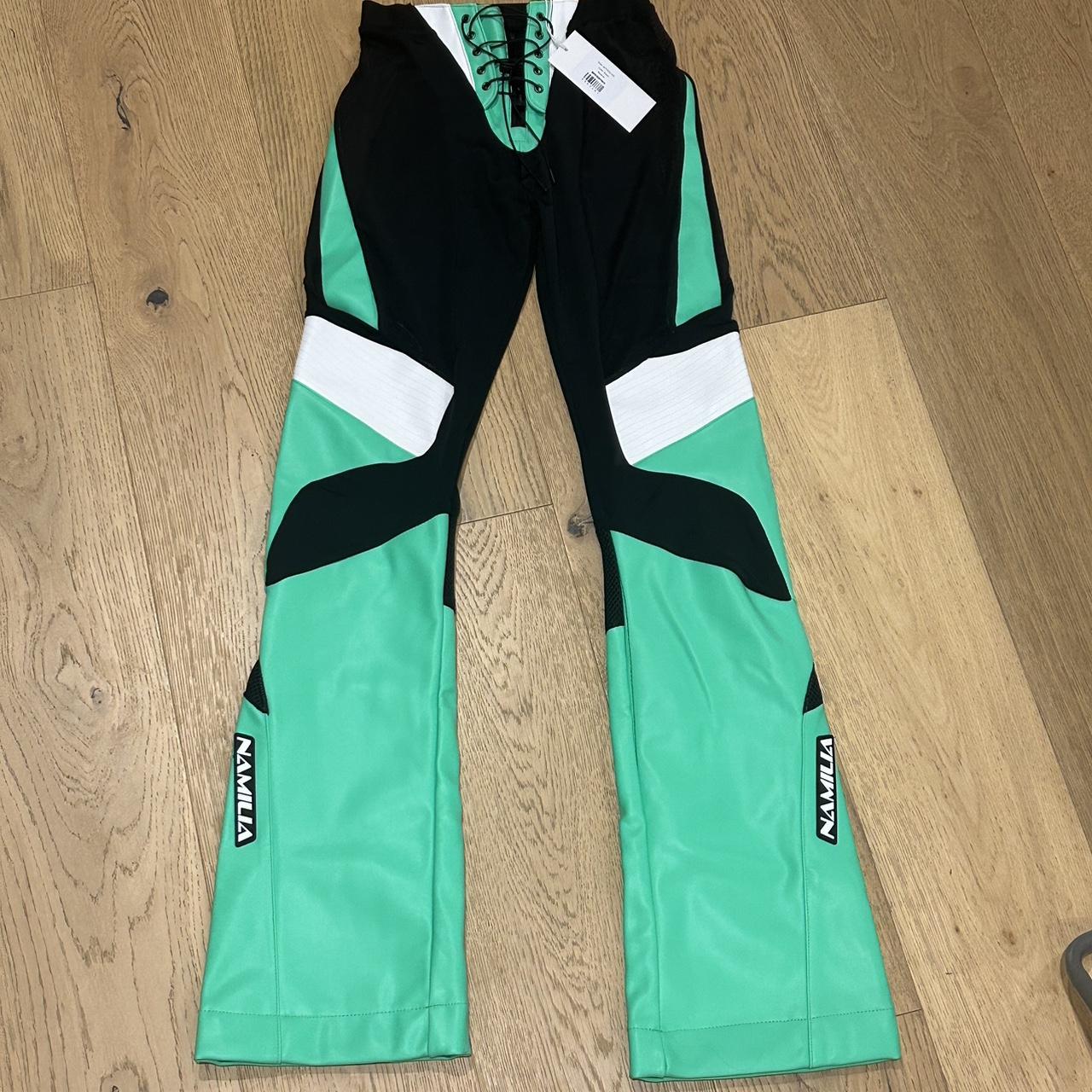 Brand new Namilia Moto Mesh Pants - Green Brand new - Depop