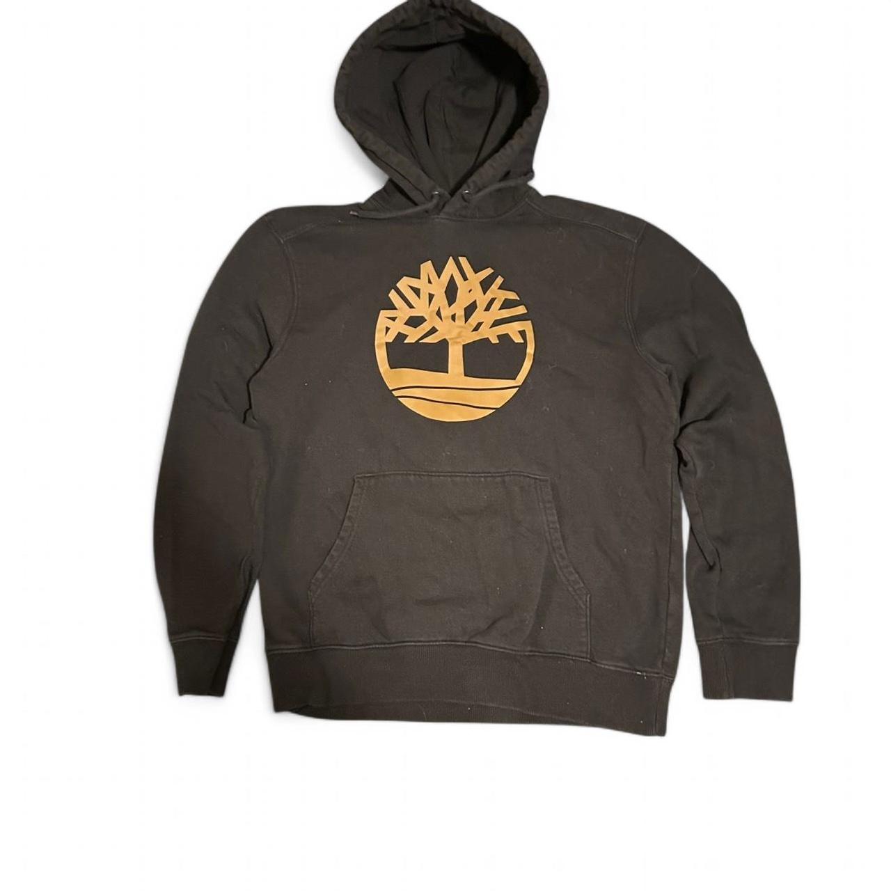 Timberland Men's Hoodie Black/Brown L – Black Timberland