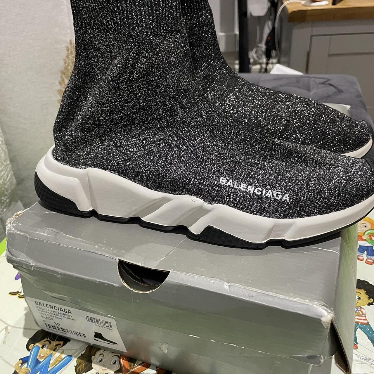 Balenciaga speed trainer store silver