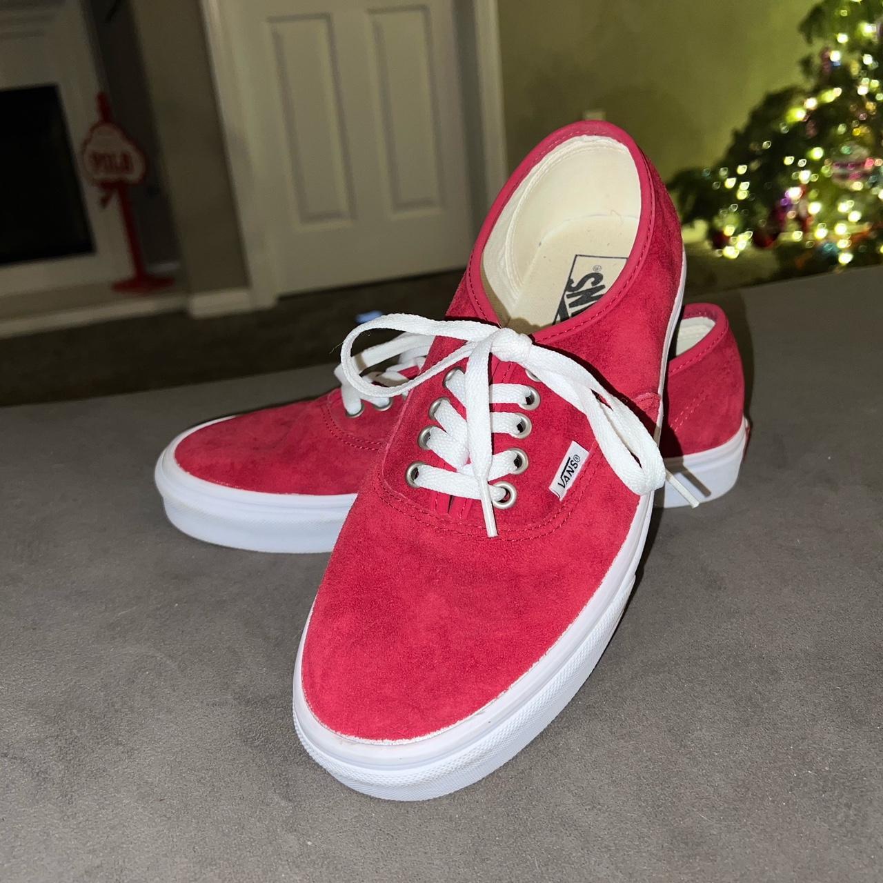 Vans authentic deals red suede