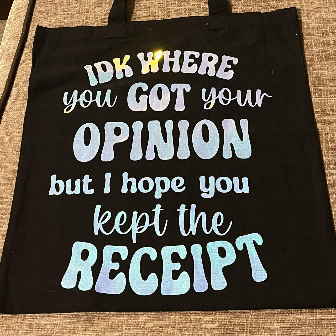 Sarcasm themed tote bag. Design printed by myself... - Depop