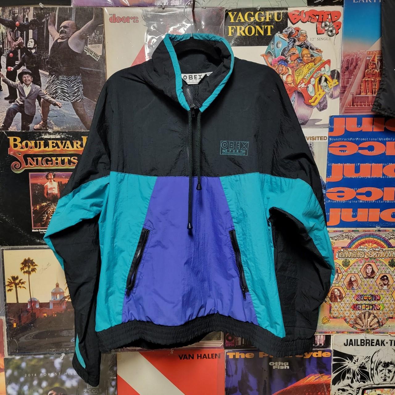 Clean vintage windbreaker type color block Jacket.... - Depop