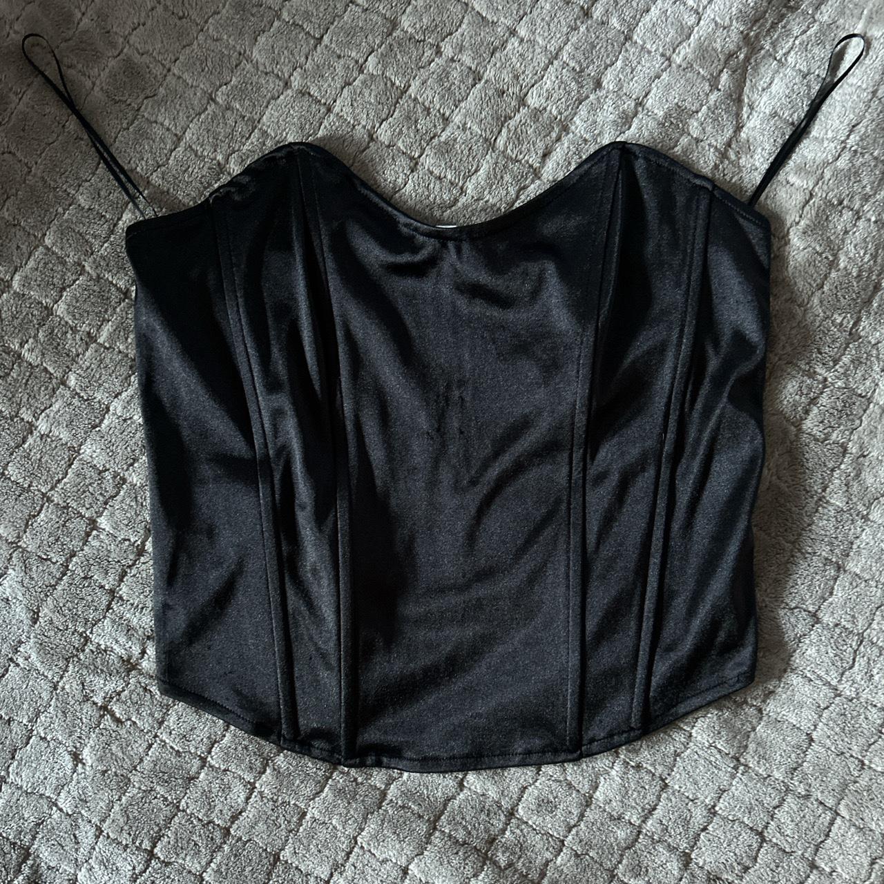 Satin Corset Top Good condition, worn twice, minor... - Depop