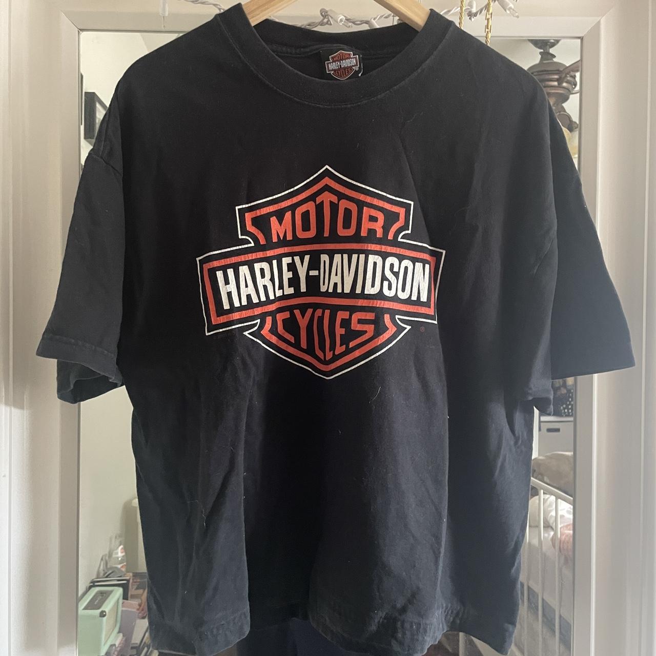 Harley Davidson Women's Black T-shirt | Depop