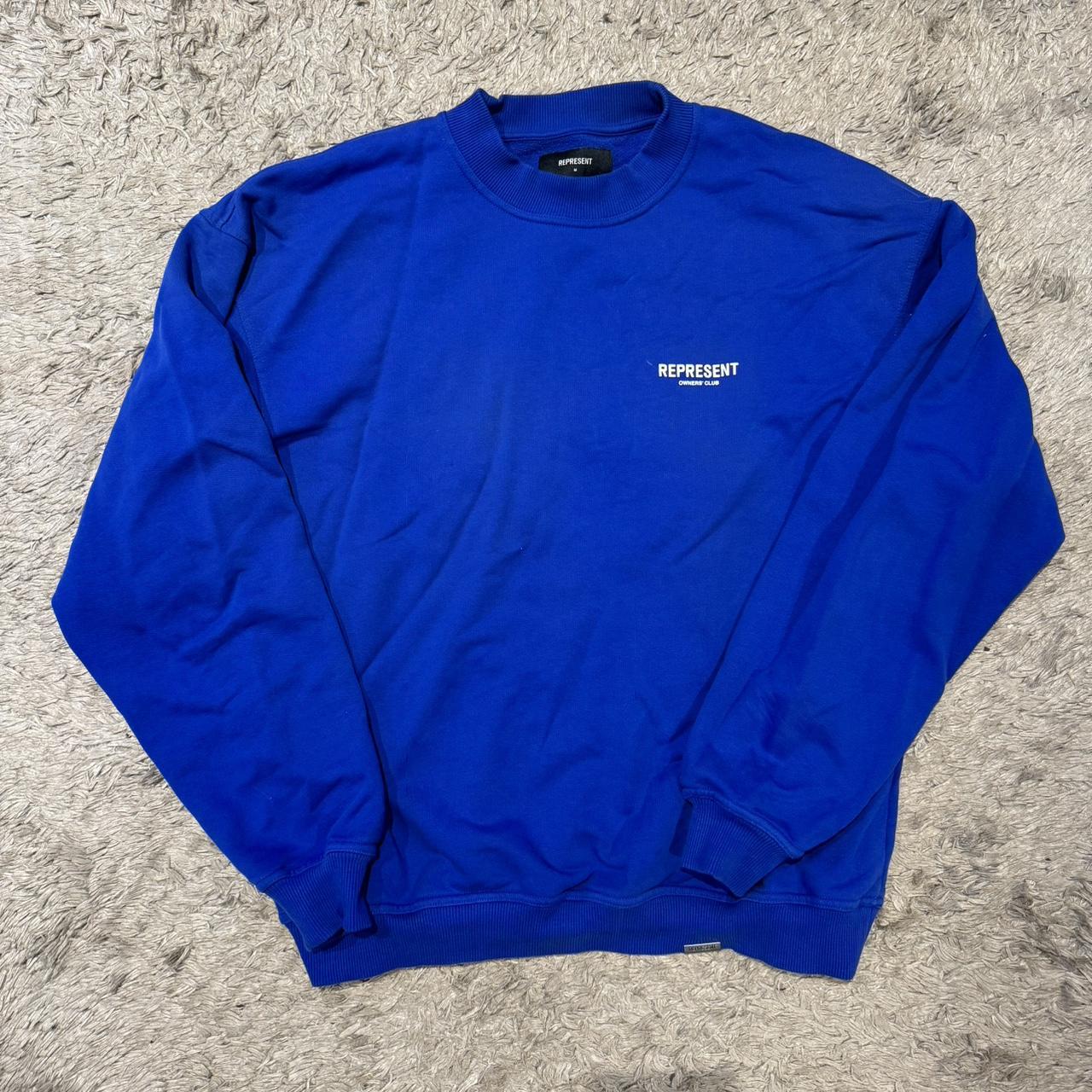 Represent Owners Club Jumper/sweatshirt. Cobalt... - Depop