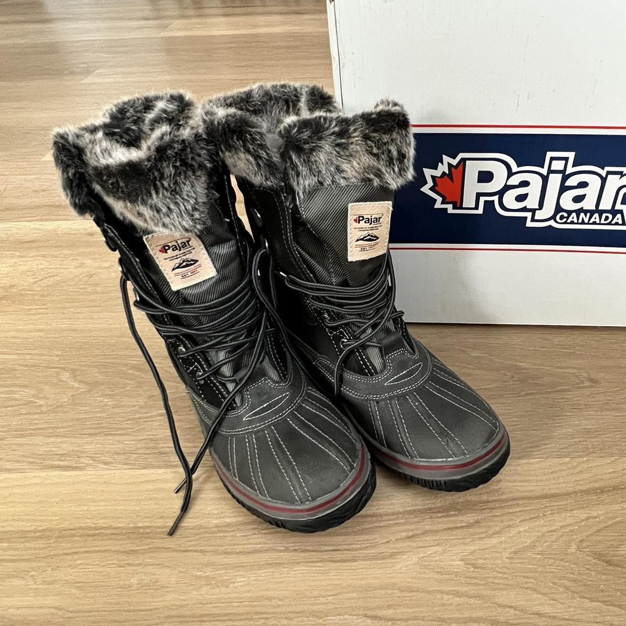 brand new pajar snow boots w leather textile lining