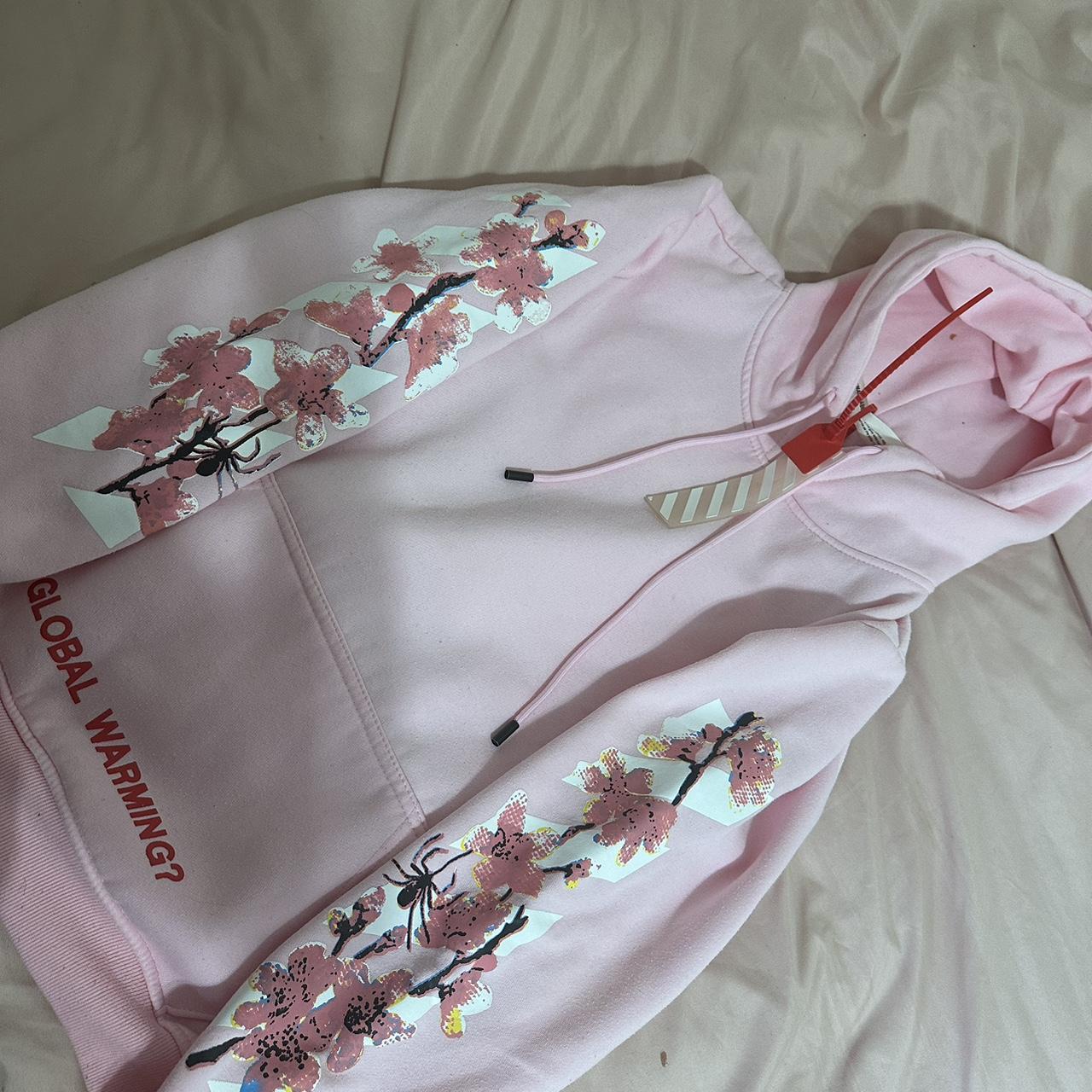 Off white global warming pink hoodie sale