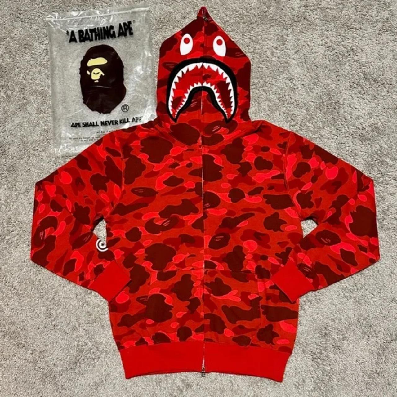 Red Bape The sizing is in asian so get your right... - Depop