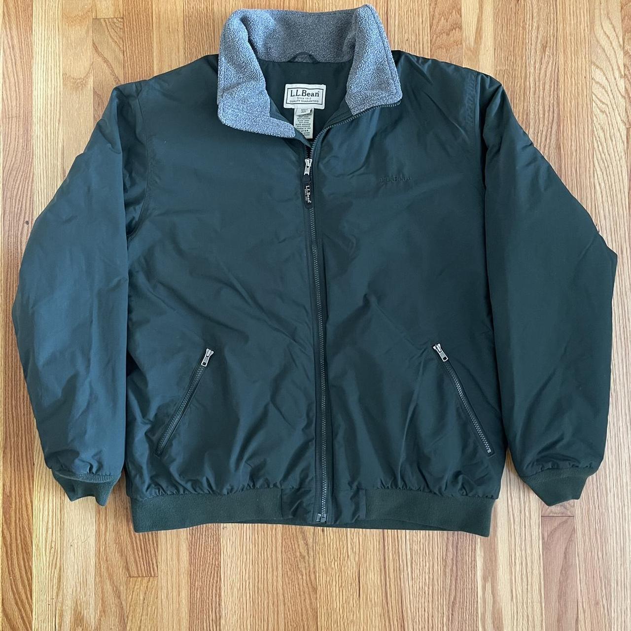 L.L. Bean Men’s Warm-Up Jacket, Fleece Lined Size:... - Depop