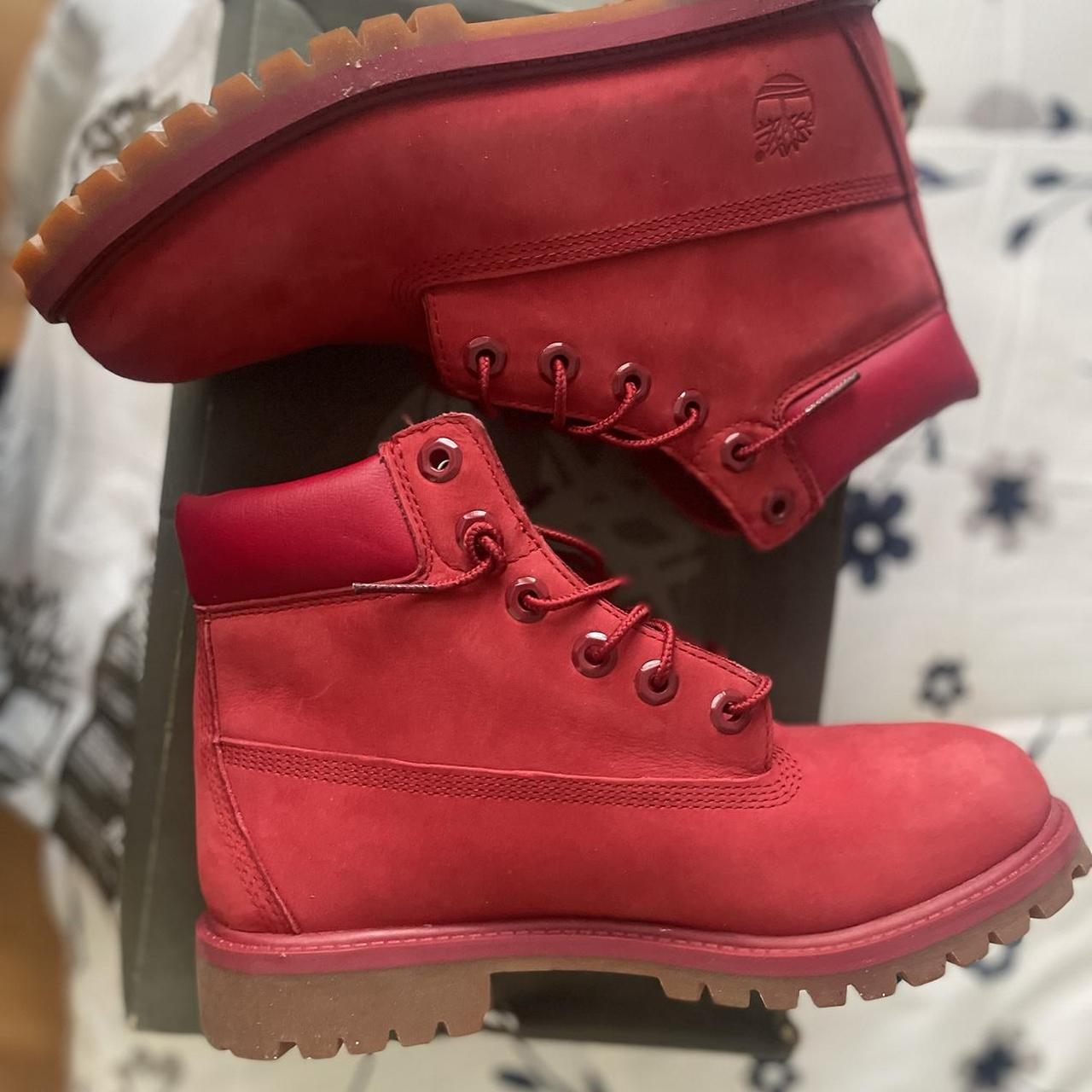 Womens red deals timberland boots