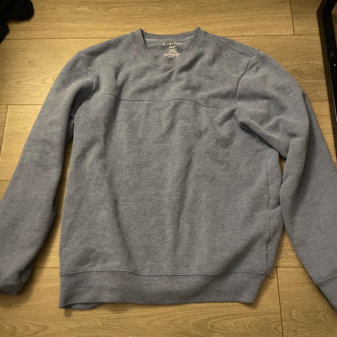 Light blue small men’s warm sweatshirt - Depop