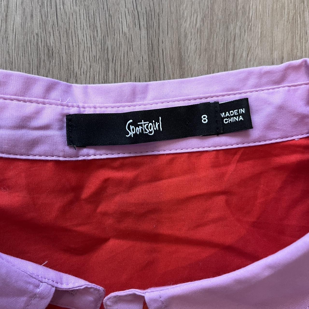 Sportsgirl shirt, bright colours - pink and red.... - Depop