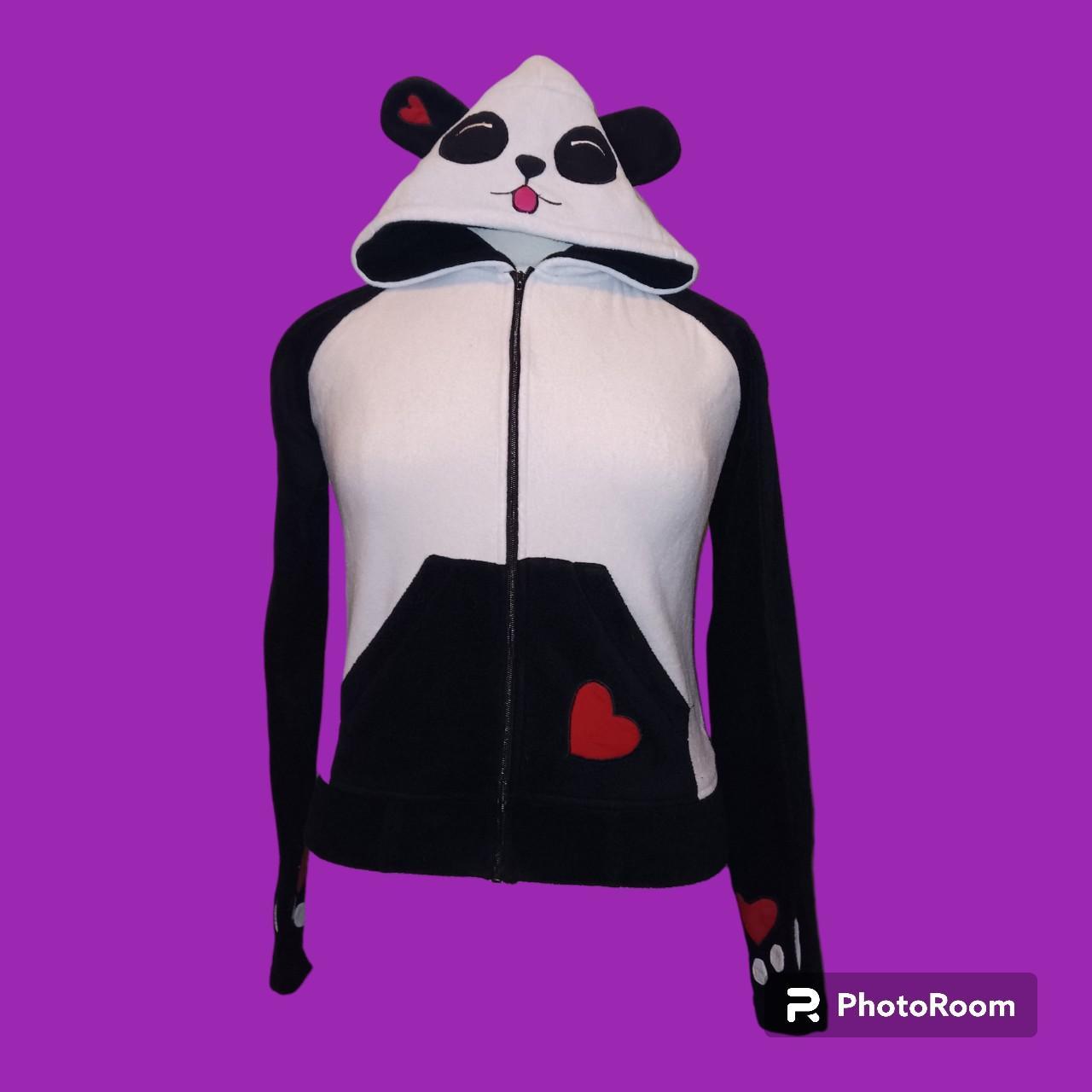 Fleece Panda Hoodie by Poizen Industries... - Depop